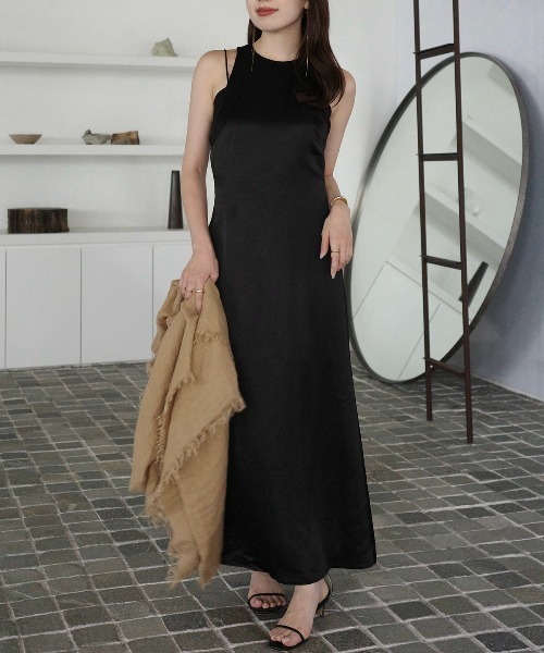 anuans（アニュアンス） ワンピース サテンアメスリワンピース