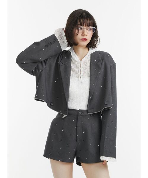 jouetie パンツ ラインストーンショートパンツ レディース