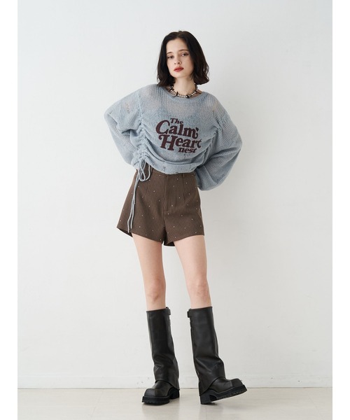 jouetie（ジュエティ） パンツ ラインストーンショートパンツ