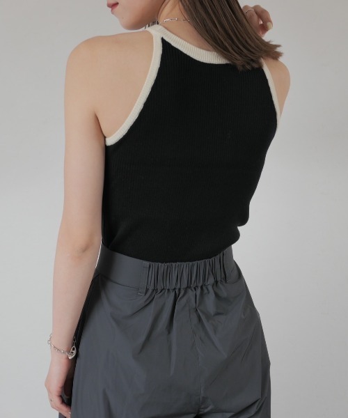 「Reurie'」 ノースリーブニット FREE ブルー レディース_画像5