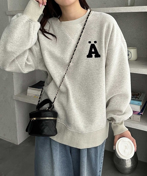 GeeRA（ジーラ） トレーナー スウェット サガラ刺繍オーバーサイズ裏