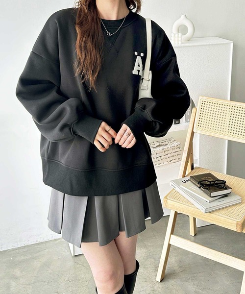 GeeRA（ジーラ） トレーナー スウェット サガラ刺繍オーバーサイズ裏