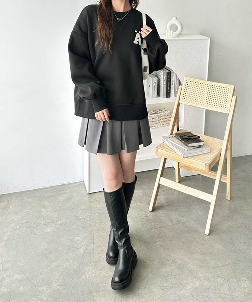 GeeRA（ジーラ） トレーナー スウェット サガラ刺繍オーバーサイズ裏