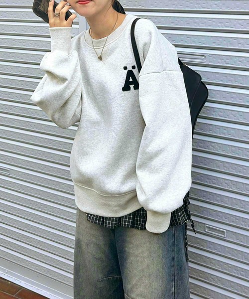 GeeRA（ジーラ） トレーナー スウェット サガラ刺繍オーバーサイズ裏