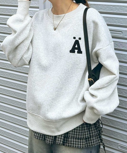 GeeRA（ジーラ） トレーナー スウェット サガラ刺繍オーバーサイズ裏