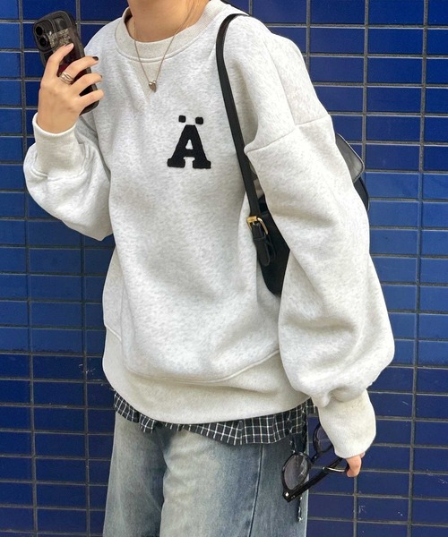 GeeRA（ジーラ） トレーナー スウェット サガラ刺繍オーバーサイズ裏