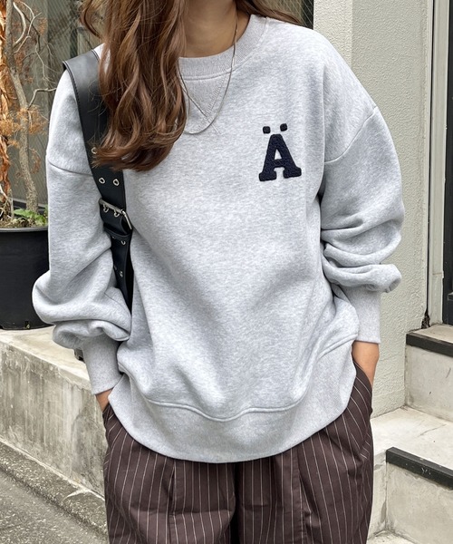 GeeRA（ジーラ） トレーナー スウェット サガラ刺繍オーバーサイズ裏