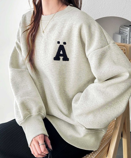 GeeRA（ジーラ） トレーナー スウェット サガラ刺繍オーバーサイズ裏