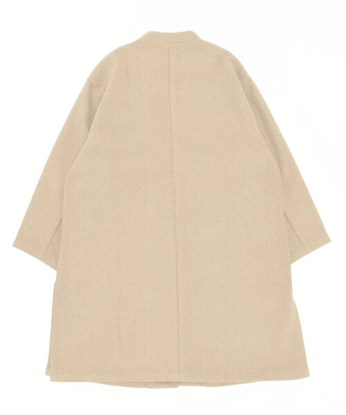 「Samansa Mos2 blue」 ノーカラーコート MEDIUM シルバーグレー レディース_画像2