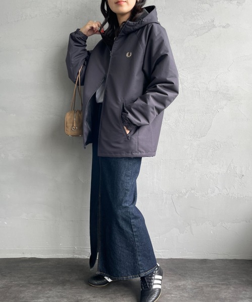 【フレッドペリー】シェルパーカーロングジャケットコート　Mサイズ 楽天市場】[期間SALE] FRED PERRY/フレッドペリー FUR LINED
