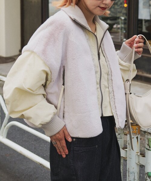 etsinta（エシンタ） ブルゾン アウター 「etsinta」ファー切替