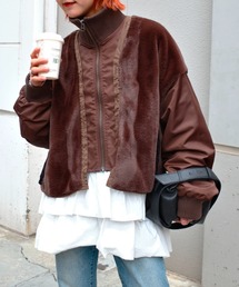 etsinta（エシンタ） ブルゾン アウター 「etsinta」ファー切替