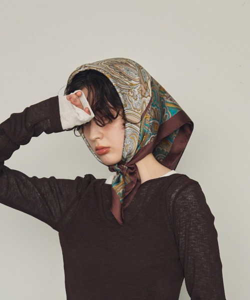 Trish（トリッシュ） ストール マフラー アソートペイズリー柄スクエア