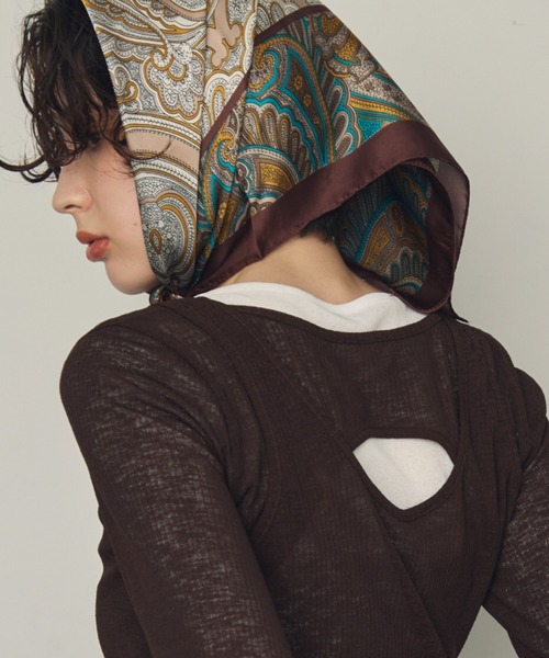 Trish（トリッシュ） ストール マフラー アソートペイズリー柄スクエア