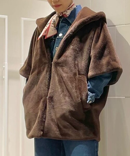 Ballsey（ボールジィ） コート アウター スムースファー フーディー