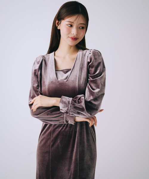 SELFIST（セルフィスト） ワンピース 2wayベロアマーメイドワンピース