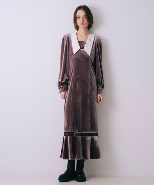 SELFIST（セルフィスト） ワンピース 2wayベロアマーメイドワンピース