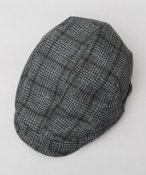 ニューヨークハット　Alvar ウール チェック柄 ベレー帽 A.M.S. 帽子 ベレー帽 ウール混 チェックツイード ハンチング メンズ