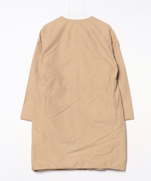 「7-ID concept.」 ノーカラーコート 38 ベージュ レディース_画像2