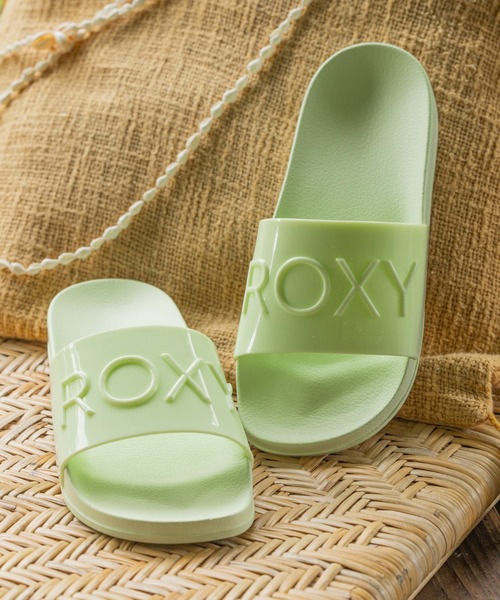 「ROXY」 フラットサンダル 23cm グリーン レディース_画像7