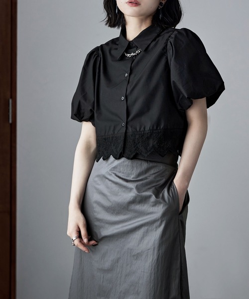 「etoll.」 半袖シャツ M ホワイト レディース_画像8