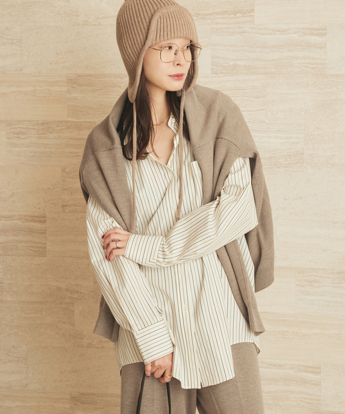 plage（プラージュ） ブラウス シャツ nuance stripe シャツ