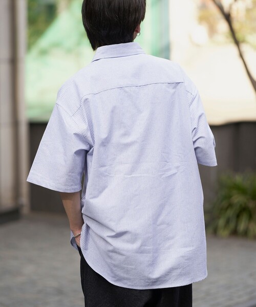 「PUBLUX」 「U.S.POLO ASSN.」半袖シャツ MEDIUM グリーン メンズ_画像4