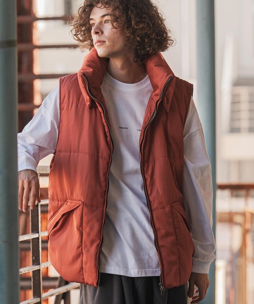 CAMBIO（カンビオ） ベスト ジレ mcg3715- ターンバックハイネック中綿