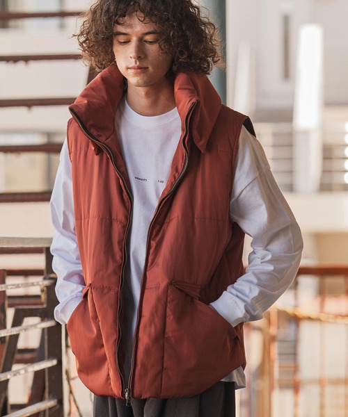 CAMBIO（カンビオ） ベスト ジレ mcg3715- ターンバックハイネック中綿