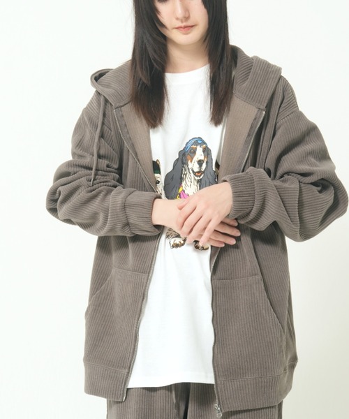CORISCO（コリスコ） パーカー カットコーデュロイジップパーカー(M1