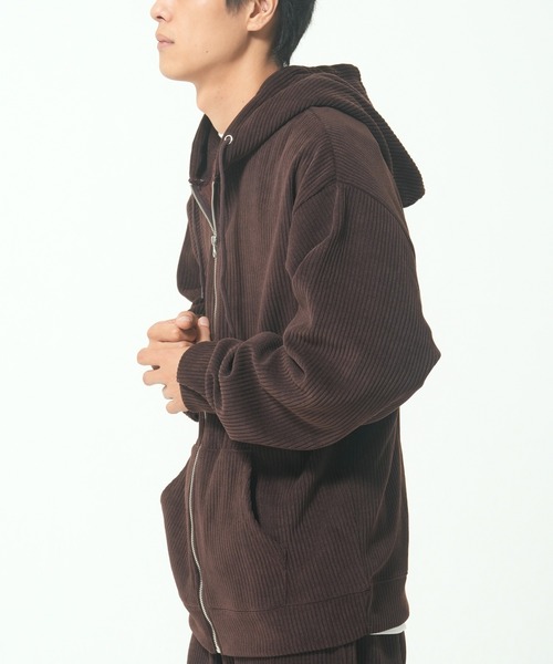 CORISCO（コリスコ） パーカー カットコーデュロイジップパーカー(M1