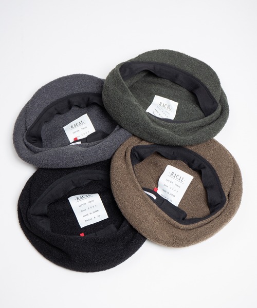 RACAL（ラカル） 帽子 キャスケット Curling Yarn Thermo Knit