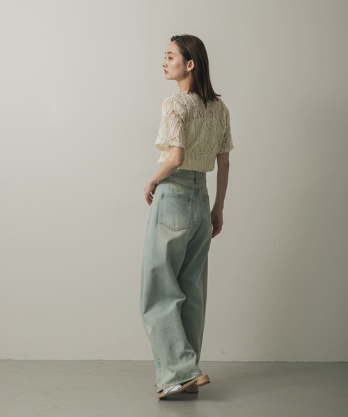 「SENSE OF PLACE by URBAN RESEARCH」 半袖ブラウス ONE アイボリー レディース_画像6