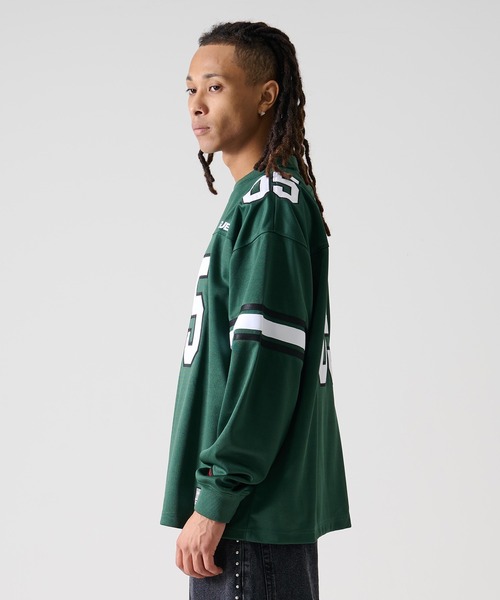 FUBU（フブ） tシャツ ブランド ロゴ ナンバー ワッペン Vネック 長袖