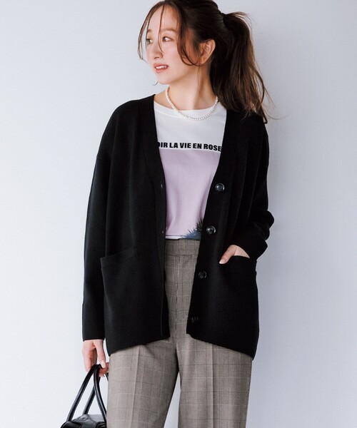 コットンカシミヤカーディガンS♡様 UNFILO（アンフィーロ） カーディガン コットンカシミヤニット Vネック