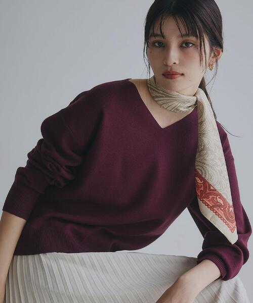 THE SHOP TK ニット セーター 「すっきりシルエットが叶う」大人のため