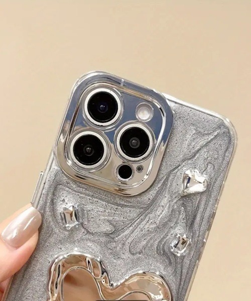 スマホケース iPhoneケース シルバー系 ( iPhone 13 /iPhone Pro