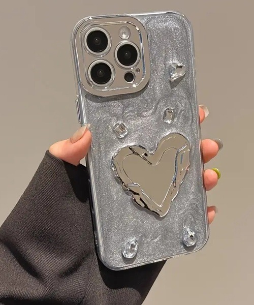 スマホケース iPhoneケース シルバー系 ( iPhone 13 /iPhone Pro