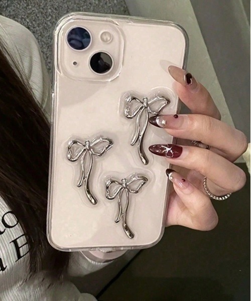 スマホケース iPhoneケース シルバー系 ( iPhone 13 / 13pro 14 14Pro