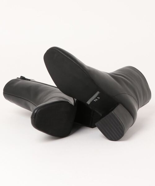 「ALPHA CUBIC」 ショートブーツ 23.5cm ブラック レディース_画像3