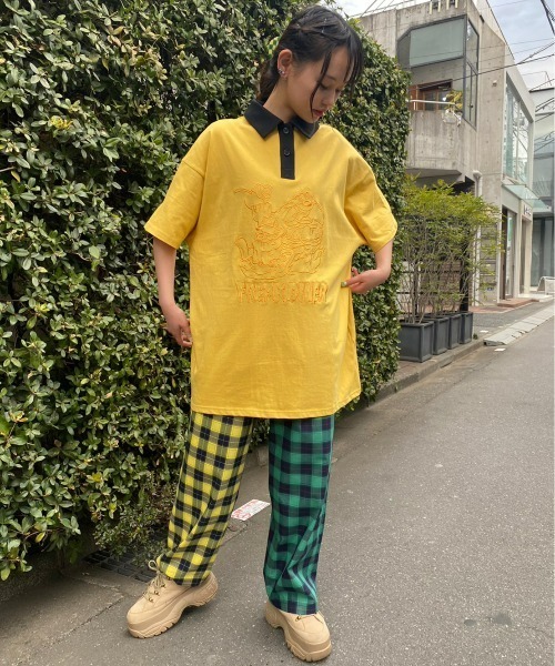 「Candy Stripper」 半袖カットソー 2 イエロー レディース_画像5