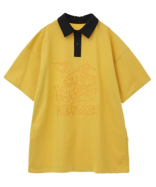 「Candy Stripper」 半袖カットソー 2 イエロー レディース_画像8