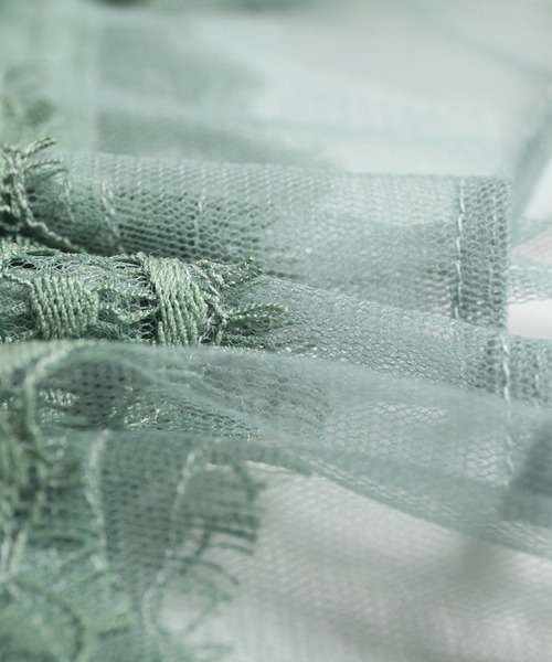 「DRESS PLUS」 半袖ワンピース M セージグリーン レディース_画像9