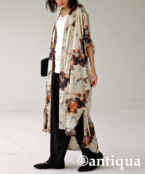 「antiqua」 半袖ワンピース FREE ベージュ レディース_画像8