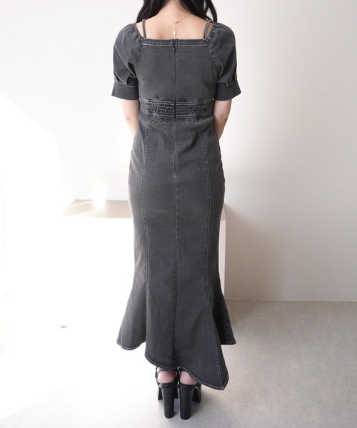 LIP SERVICE（リップサービス） 半袖ワンピース S ブルー系その他