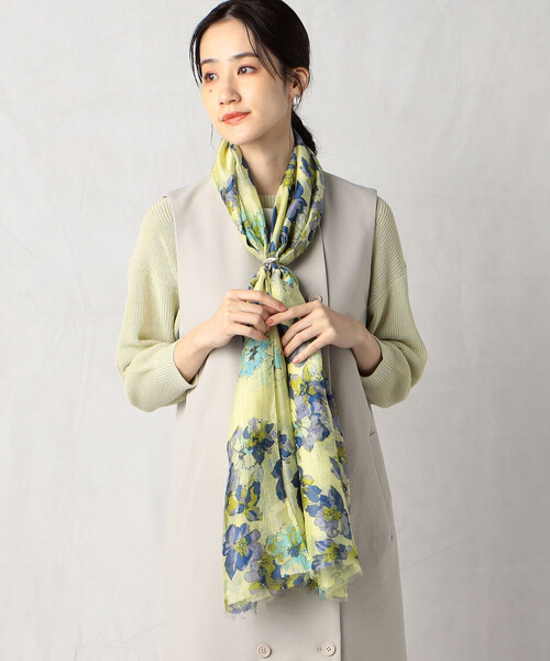 「Comme ca Mature」 ストール FREE パープル レディース_画像3