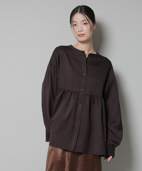 NANO universe（ナノ・ユニバース） ブラウス シャツ ウールライク