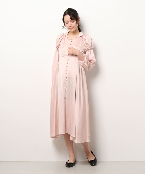 セルフォード CELFORD ディフォーメーションワンピース 長袖 ピンク 36 セルフォード CELFORD ディフォーメーションワンピース 長袖 ピンク 36