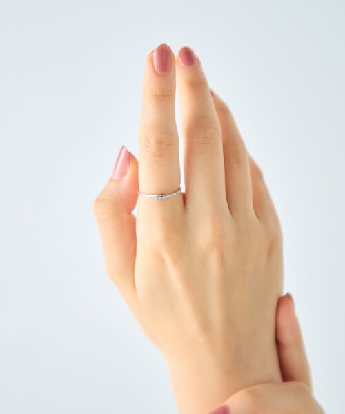 ete（エテ） 指輪 リング 「レイヤード」 K10WG ダイヤモンド リング