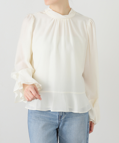 La TOTALITE（ラ トータリテ） ブラウス シャツ 「洗える」2WAYフリル